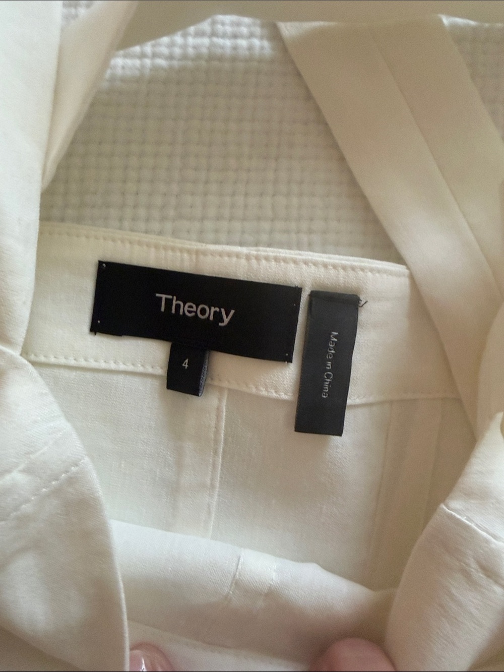 Theory Cream Women's Linen Dress